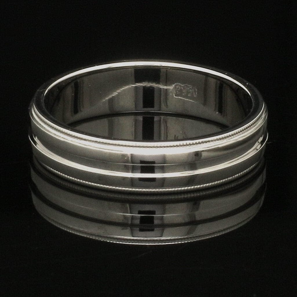 Jewelove™ Rings Designer Half Eternity & Plain Platinum Couple Rings JL PT 524