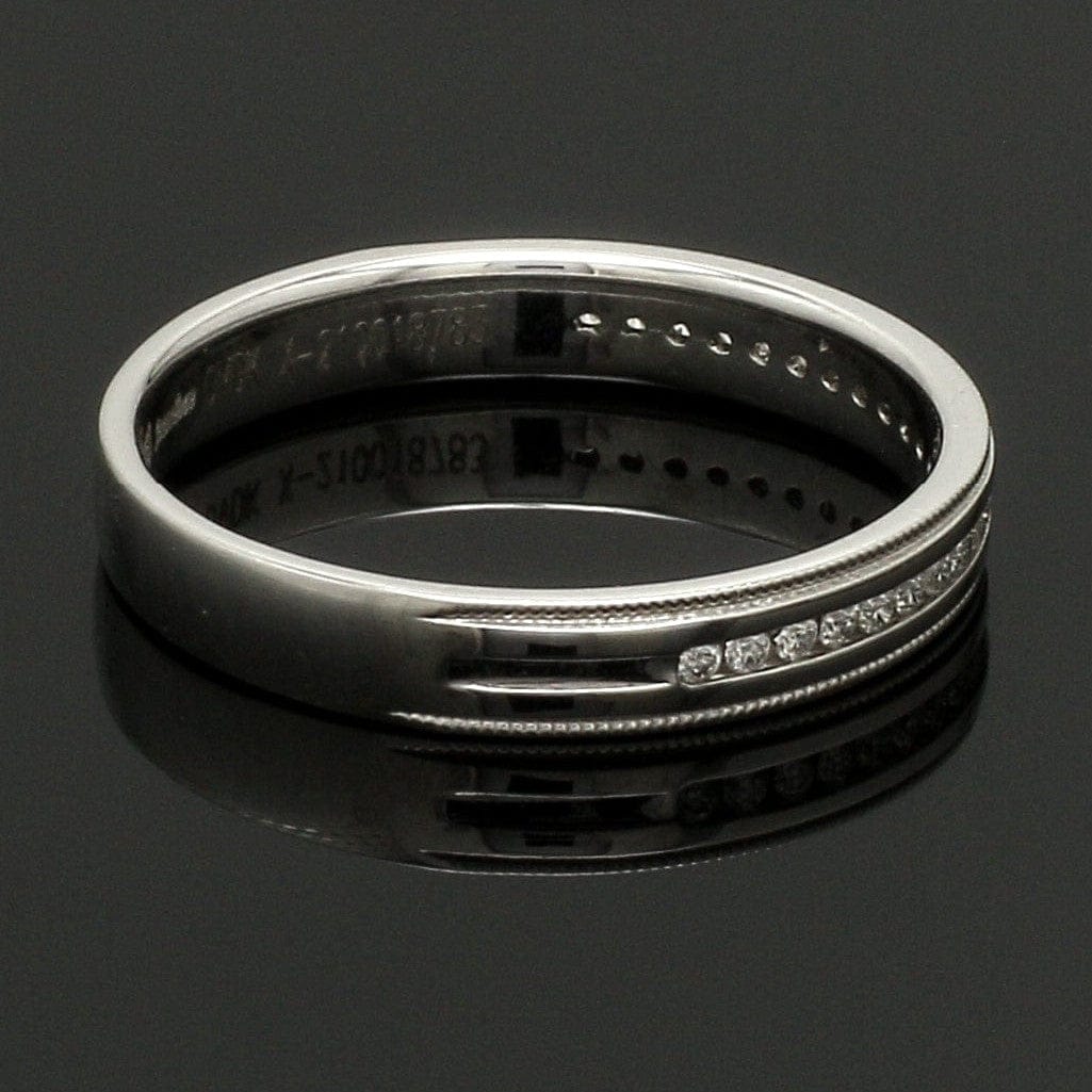 Jewelove™ Rings Designer Half Eternity & Plain Platinum Couple Rings JL PT 524