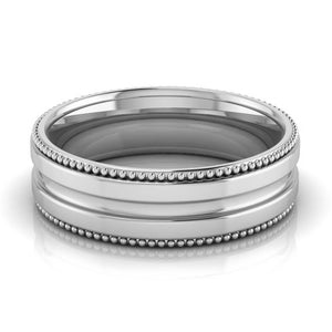 Jewelove™ Rings Designer Half Eternity & Plain Platinum Couple Rings JL PT 524