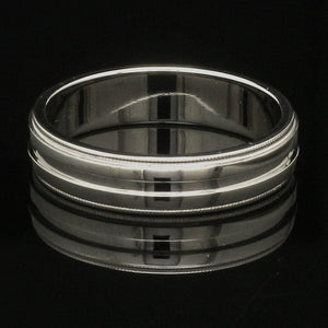 Jewelove™ Rings Designer Half Eternity & Plain Platinum Couple Rings JL PT 524