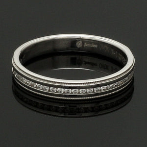 Jewelove™ Rings Designer Half Eternity & Plain Platinum Couple Rings JL PT 524