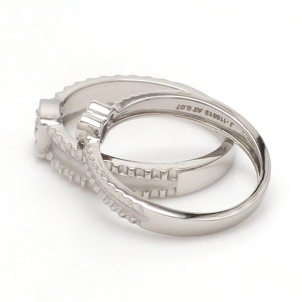 Jewelove™ Rings Designer Heart Platinum Love Bands JL PT 922