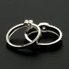 Jewelove™ Rings Designer Heart Platinum Love Bands JL PT 922