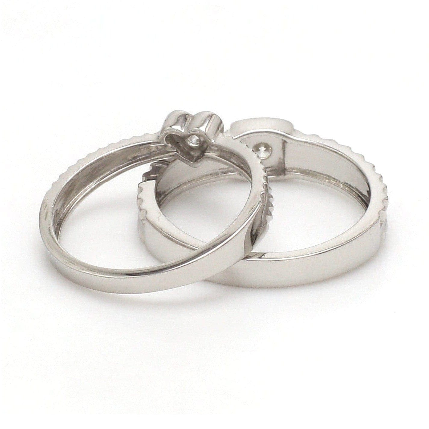 Jewelove™ Rings Designer Heart Platinum Love Bands JL PT 922