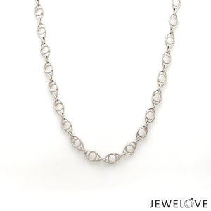 Jewelove™ Chains Designer Interlinked Platinum Chain JL PT CH 833