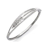 Jewelove™ Bangles & Bracelets Designer Oval Platinum Bracelet with Diamonds SJ PTB 109