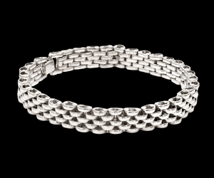 Jewelove™ Bangles & Bracelets Designer Platinum Bracelet for Men JL PTB 1110