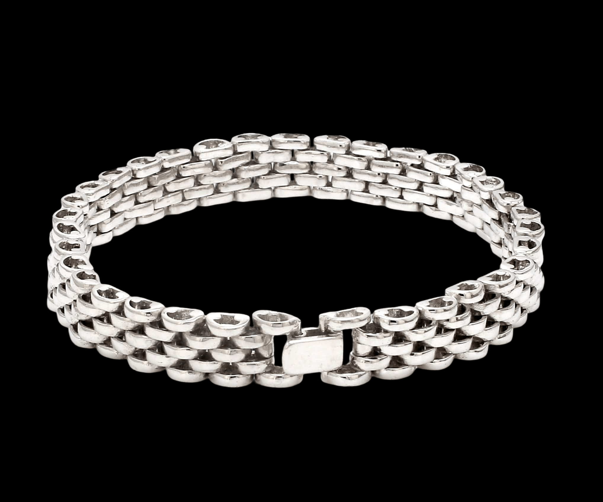 Jewelove™ Bangles & Bracelets Designer Platinum Bracelet for Men JL PTB 1110