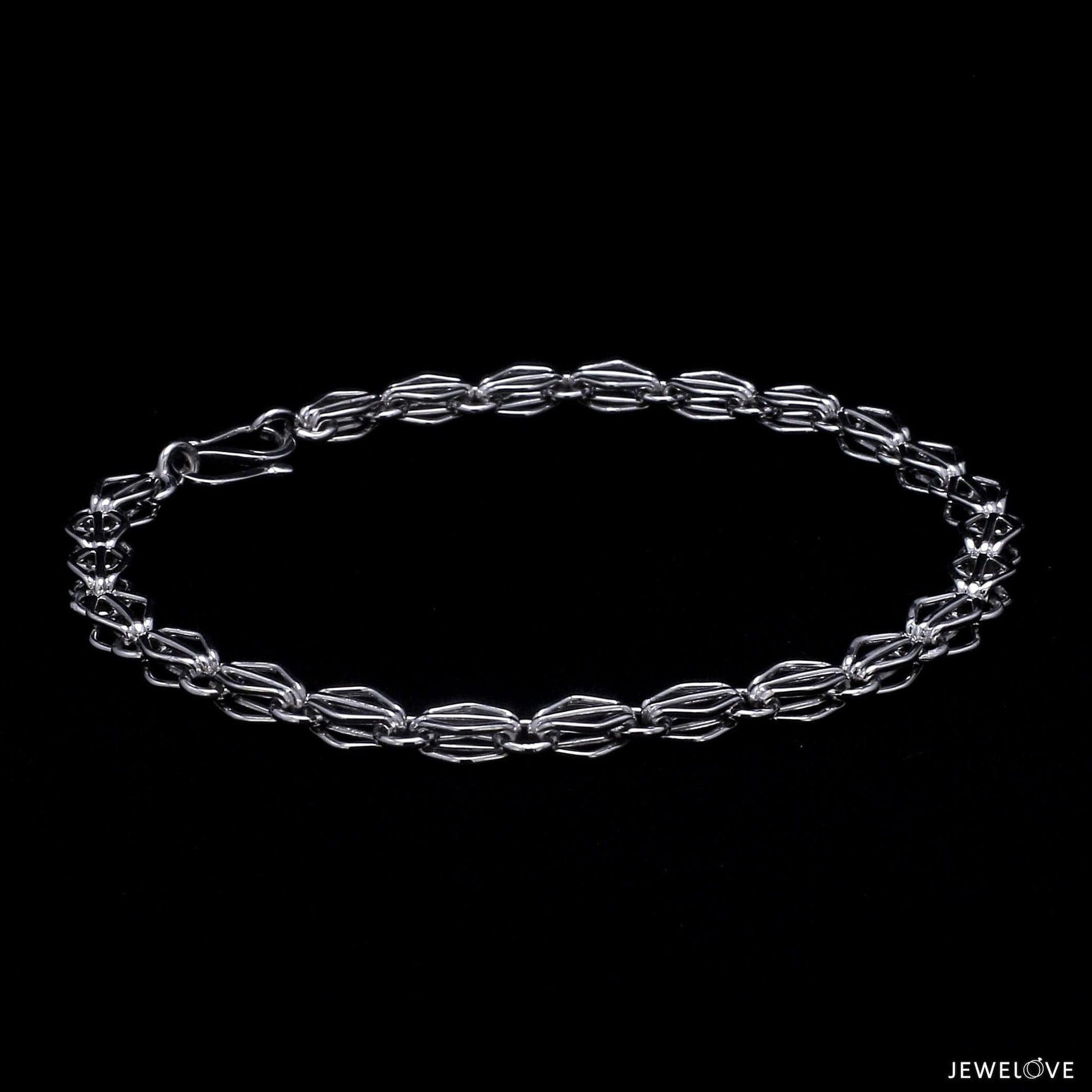 Jewelove™ Bangles & Bracelets Designer Platinum Bracelet for Men JL PTB 1173