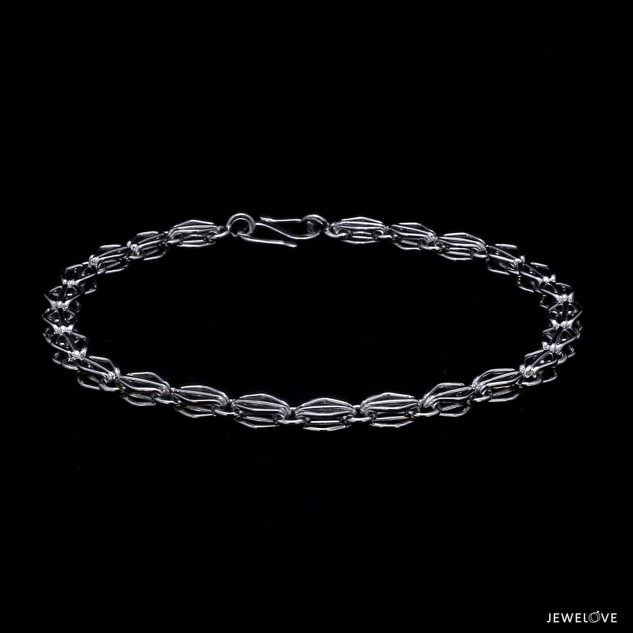 Jewelove™ Bangles & Bracelets Designer Platinum Bracelet for Men JL PTB 1173