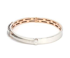 Jewelove™ Bangles & Bracelets Designer Platinum Bracelet with Rose Gold for Men JL PTB 0410