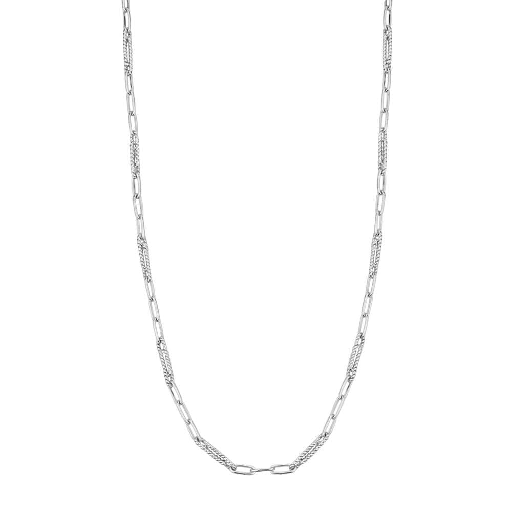 Jewelove™ Chains Designer Platinum Chain with Intermittent Milgrain Links JL PT CH 816