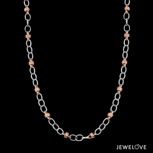 Jewelove™ Chains Designer Platinum Chain With Rose Gold JL PT CH 766