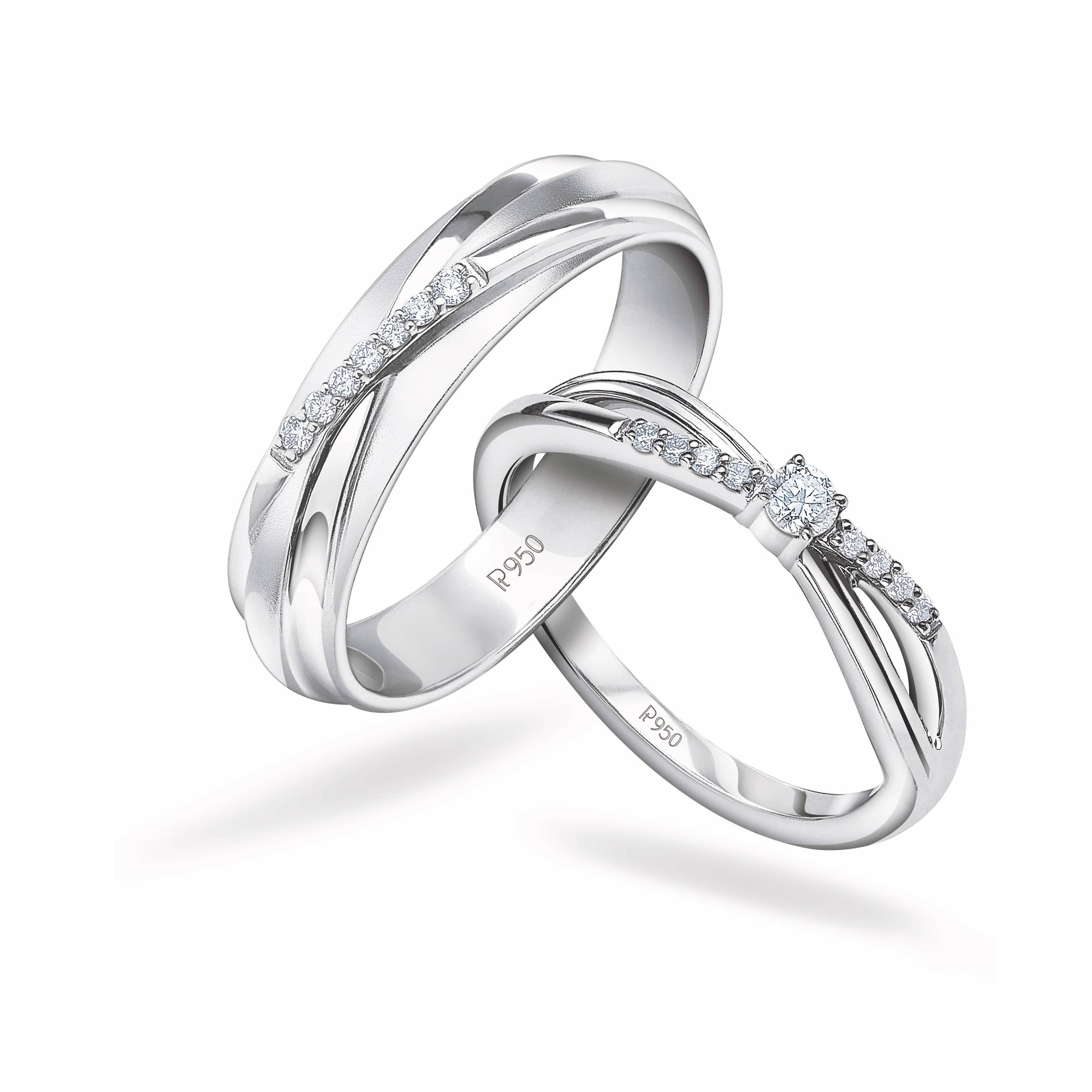 Crown Design Silver Couple Ring