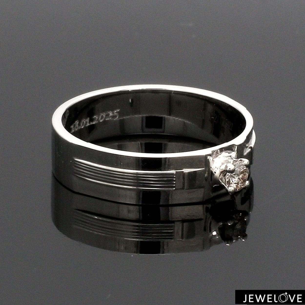 Jewelove™ Rings Designer Platinum Couple Rings with Diamonds JL PT 920