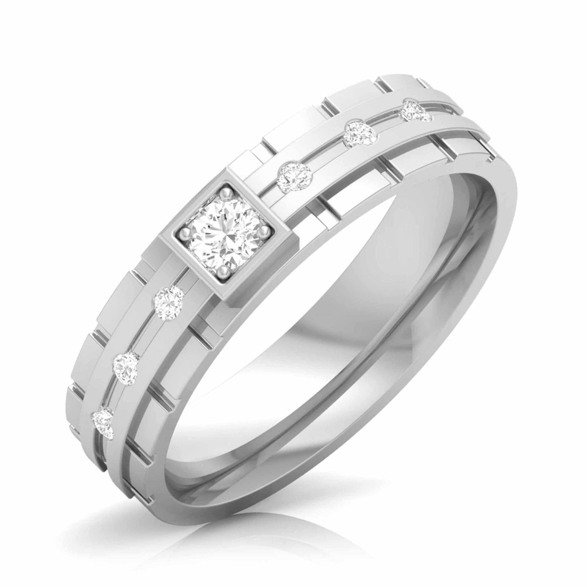 Jewelove™ Rings Designer Platinum Diamond Couple Rings JL PT CB 106