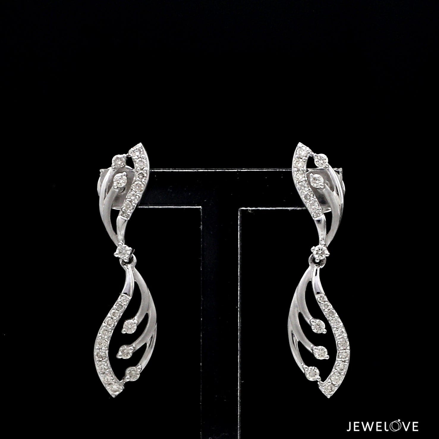 Jewelove™ Pendants & Earrings Designer Platinum Diamond Earrings for Women JL PT E 344