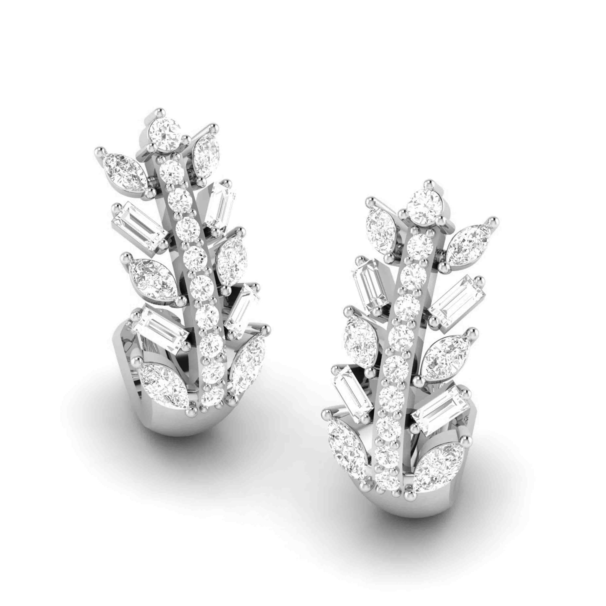 Jewelove™ Earrings Designer Platinum & Diamond Earrings for Women JL PT E BL-24