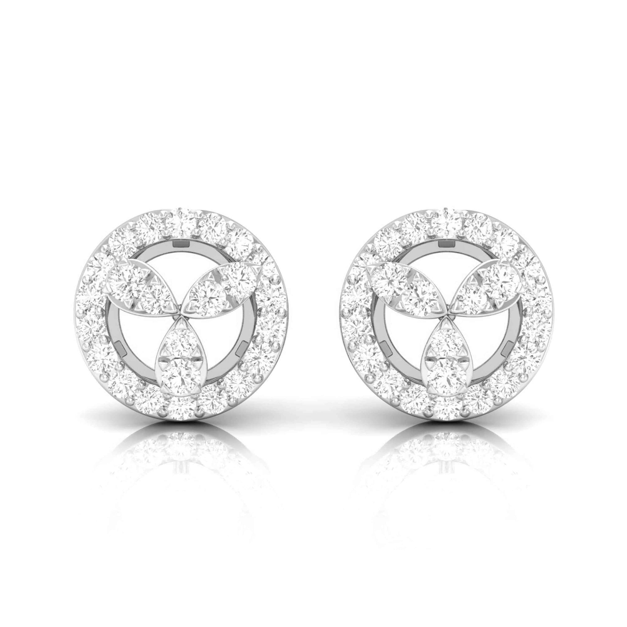 Jewelove™ Earrings Designer Platinum Diamond Earrings for Women JL PT E OLS 29