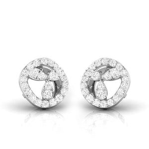 Jewelove™ Earrings SI IJ Designer Platinum Diamond Earrings for Women JL PT E OLS 29