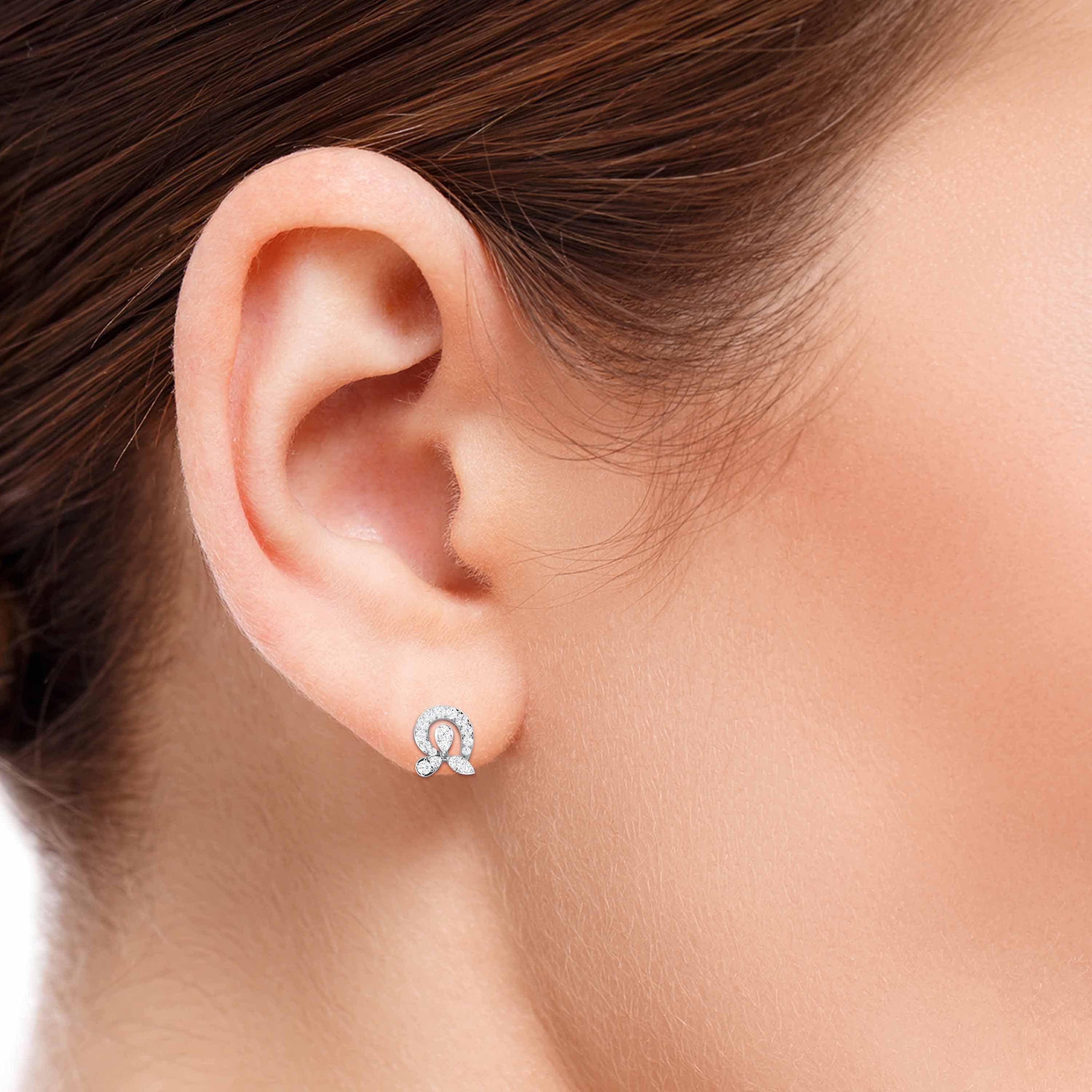 Delicate Arch Diamond Hoop Earrings | Always In Trend | CaratLane