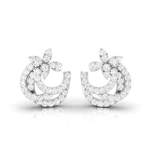 Jewelove™ Earrings SI IJ Designer Platinum Diamond Earrings for Women JL PT E OLS 41