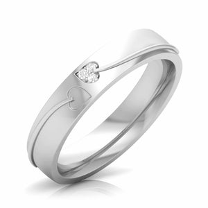 Jewelove™ Rings Designer Platinum Diamond Heart Couple Ring JL PT CB 69