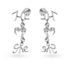 Jewelove™ Earrings Designer Platinum Diamond Heart Earrings for Women  JL PT E LC835