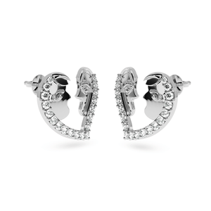 Jewelove™ Earrings Designer Platinum Diamond Heart Earrings JL PT E LC844