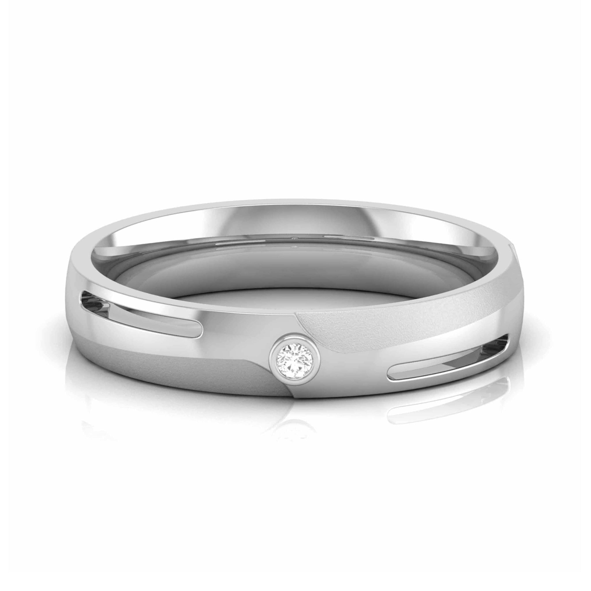 Jewelove™ Rings Designer Platinum Diamond Love Bands JL PT CB 60