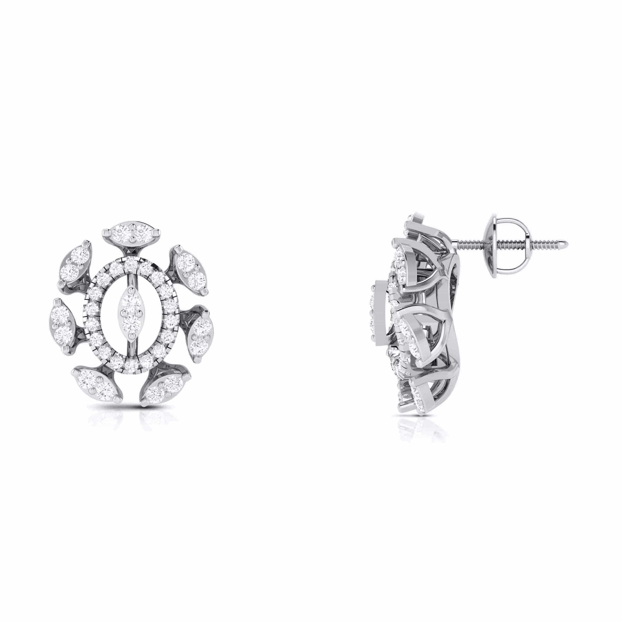 Jewelove™ Pendants & Earrings Designer Platinum Diamond Pendant Set JL PT P 28