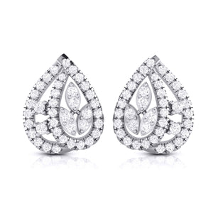 Jewelove™ Pendants & Earrings only Earrings Designer Platinum Diamond Pendant Set JL PT P 3