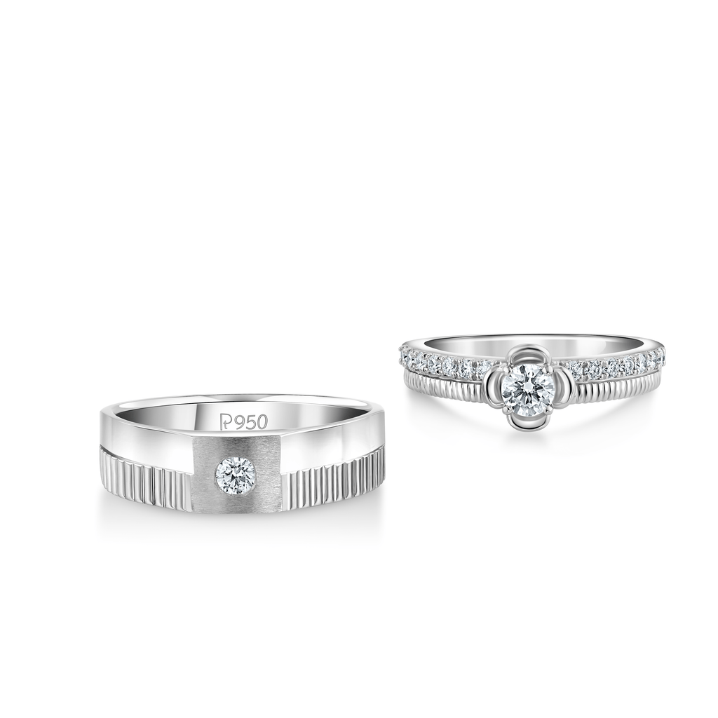 Jewelove™ Rings Designer Platinum Diamonds Rings For Couple Jl Pt 1262 3743