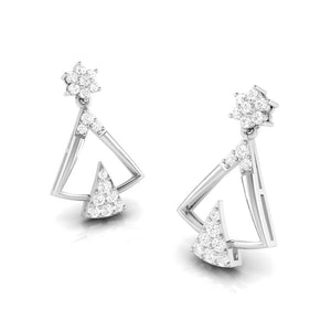 Jewelove™ Earrings Designer Platinum Earrings with Diamonds for Women JL PT E N-16