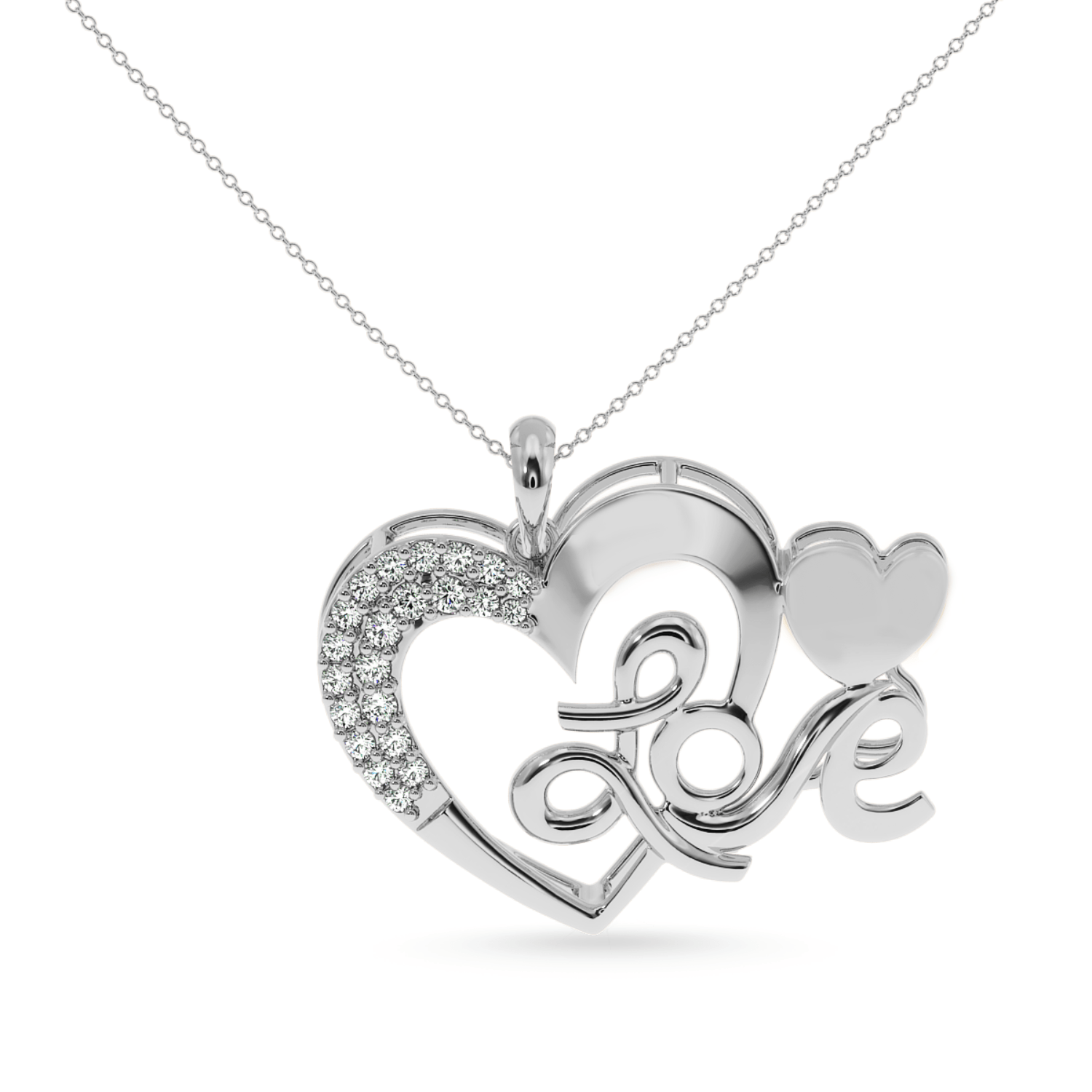 Elise Heart Shaped Diamond Pendant – DIVAA by ORRA