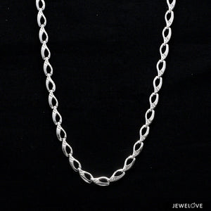 Jewelove™ Chains Designer Platinum Links Chain for Men JL PT CH 1196