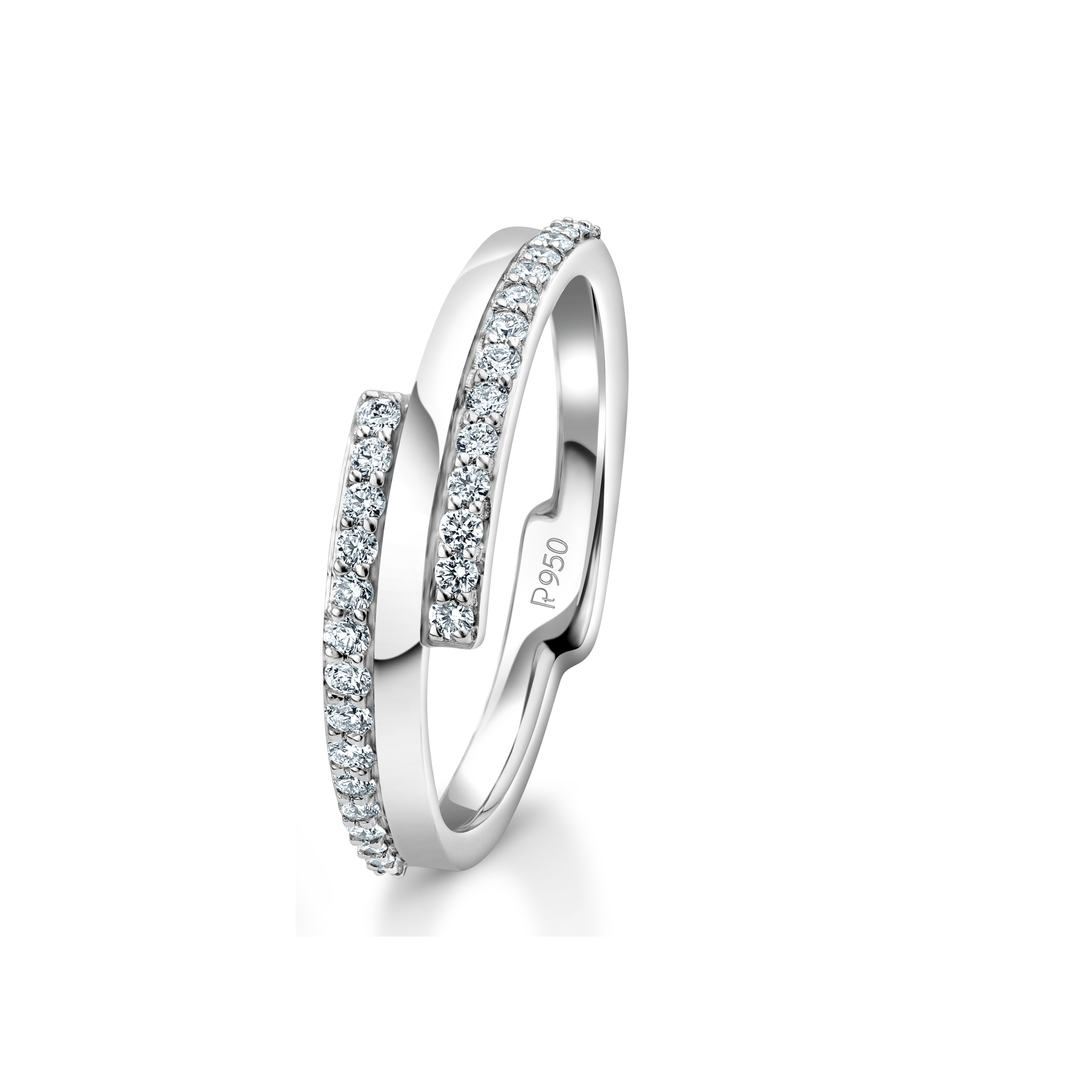 Jewelove™ Rings Designer Platinum Love Bands Diamonds Rings JL PT 1263