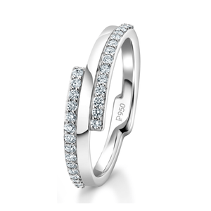 Jewelove™ Rings Women's Band only Designer Platinum Love Bands Diamonds Rings JL PT 1263