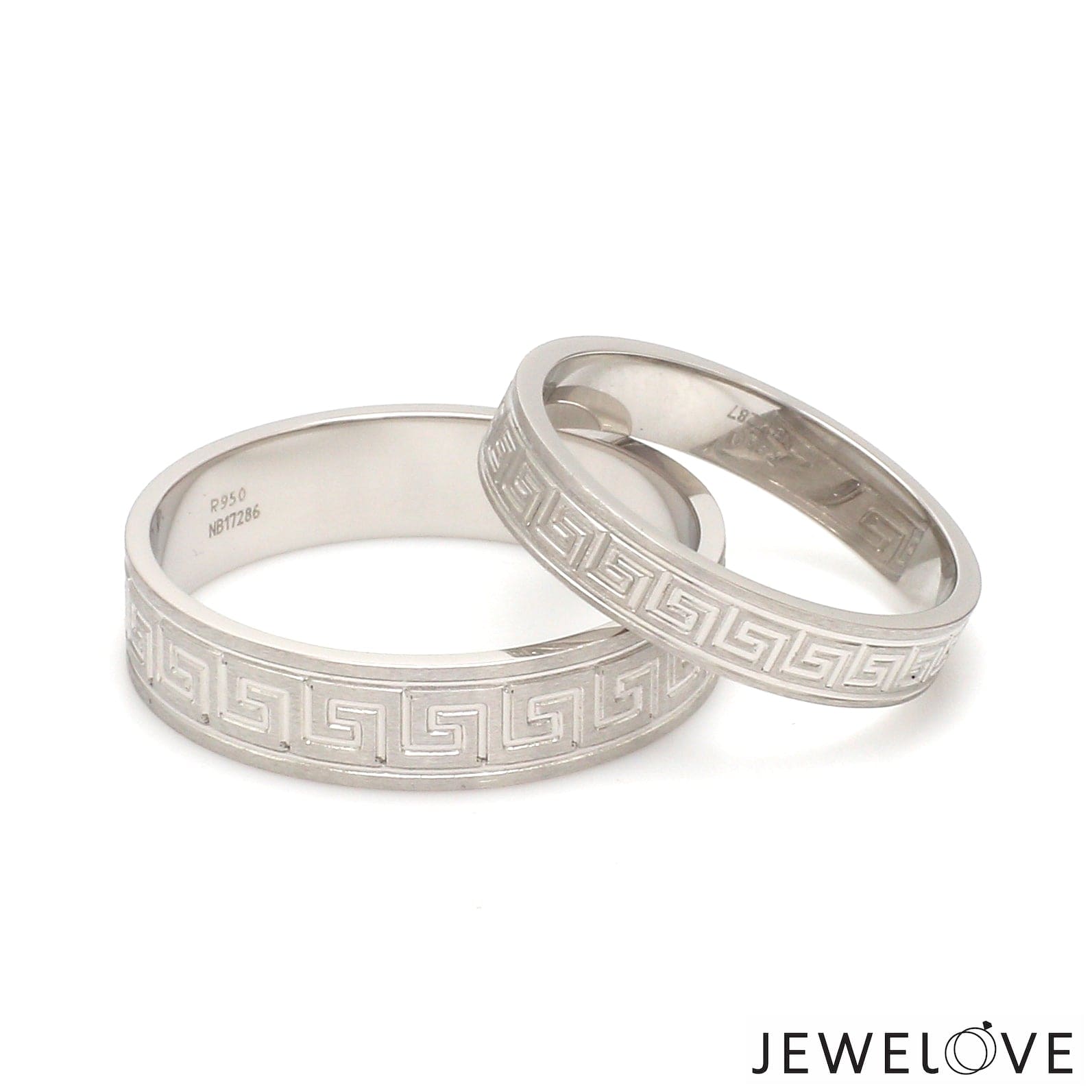 Jewelove™ Rings Designer Platinum Love Bands JL PT 1323