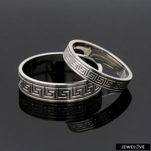 Jewelove™ Rings Both Designer Platinum Love Bands JL PT 1323