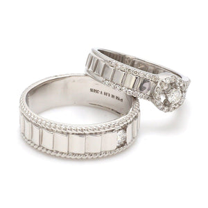 Jewelove™ Rings Designer Platinum Love Bands JL PT 927