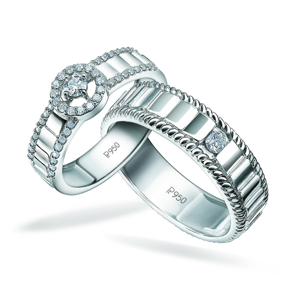 Jewelove™ Rings Designer Platinum Love Bands JL PT 927