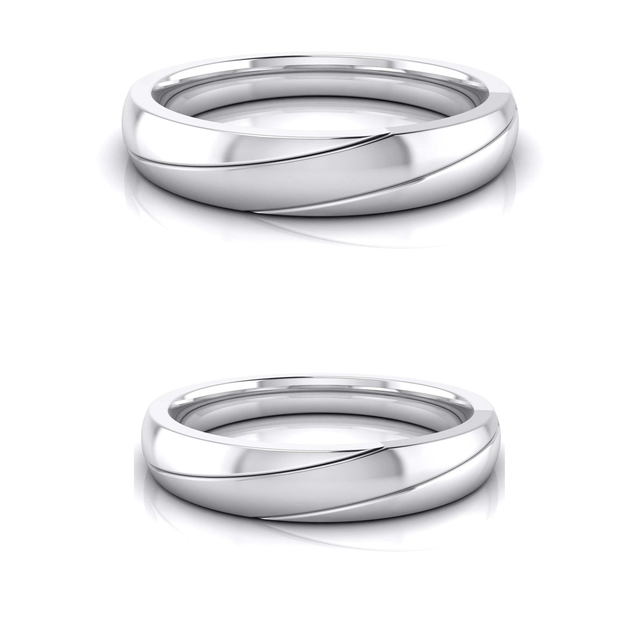 Jewelove™ Rings Both Designer Platinum Love Bands JL PT R-8045