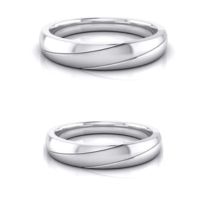 Jewelove™ Rings Both Designer Platinum Love Bands JL PT R-8045