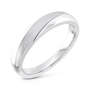 Jewelove™ Rings Men's Band only Designer Platinum Love Bands JL PT R-8045