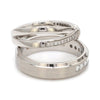 Jewelove™ Rings Designer Platinum Love Bands with Diamond JL PT 1067