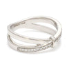 Jewelove™ Rings Designer Platinum Love Bands with Diamond JL PT 1067