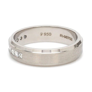 Jewelove™ Rings Designer Platinum Love Bands with Diamond JL PT 1067