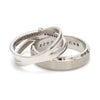 Jewelove™ Rings Designer Platinum Love Bands with Diamond JL PT 1067