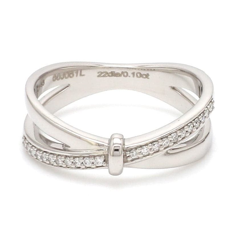 Jewelove™ Rings Designer Platinum Love Bands with Diamond JL PT 1067